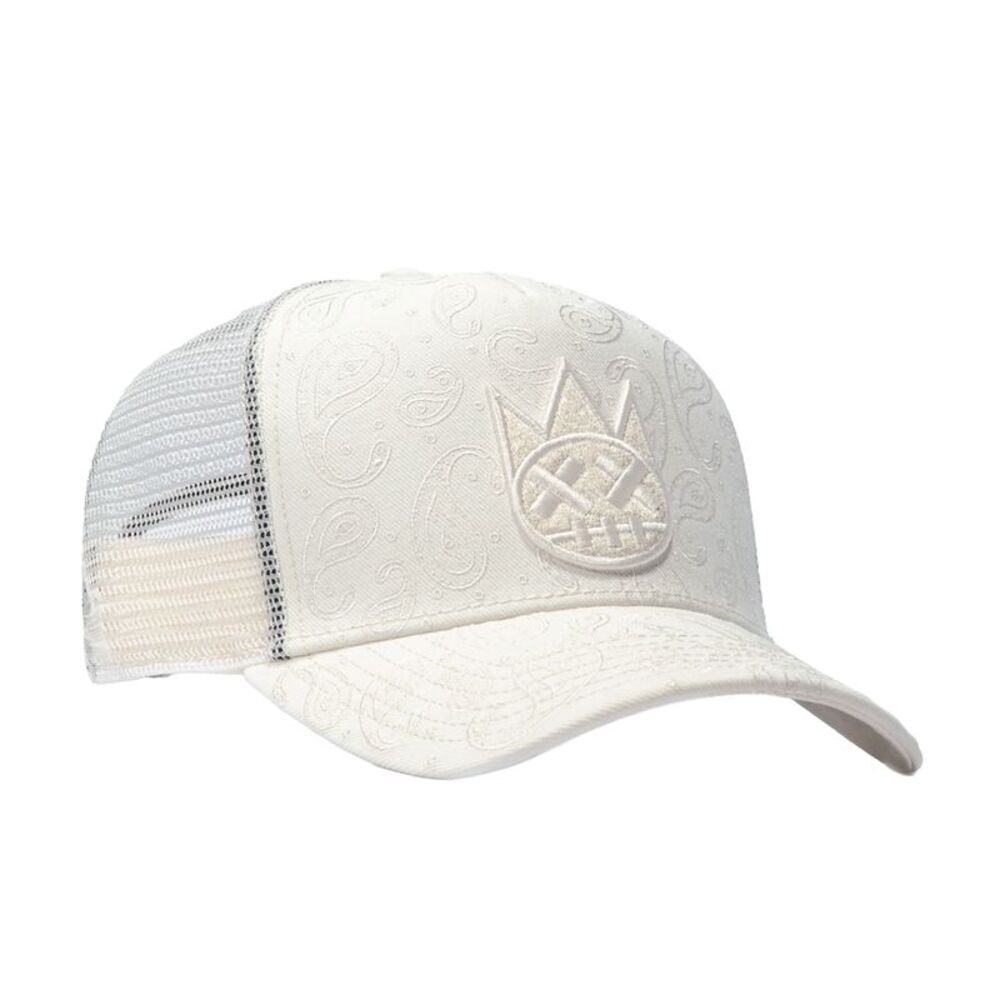 Cult Of Individuality Trucker Hat Paisley Unisex White 626AC
